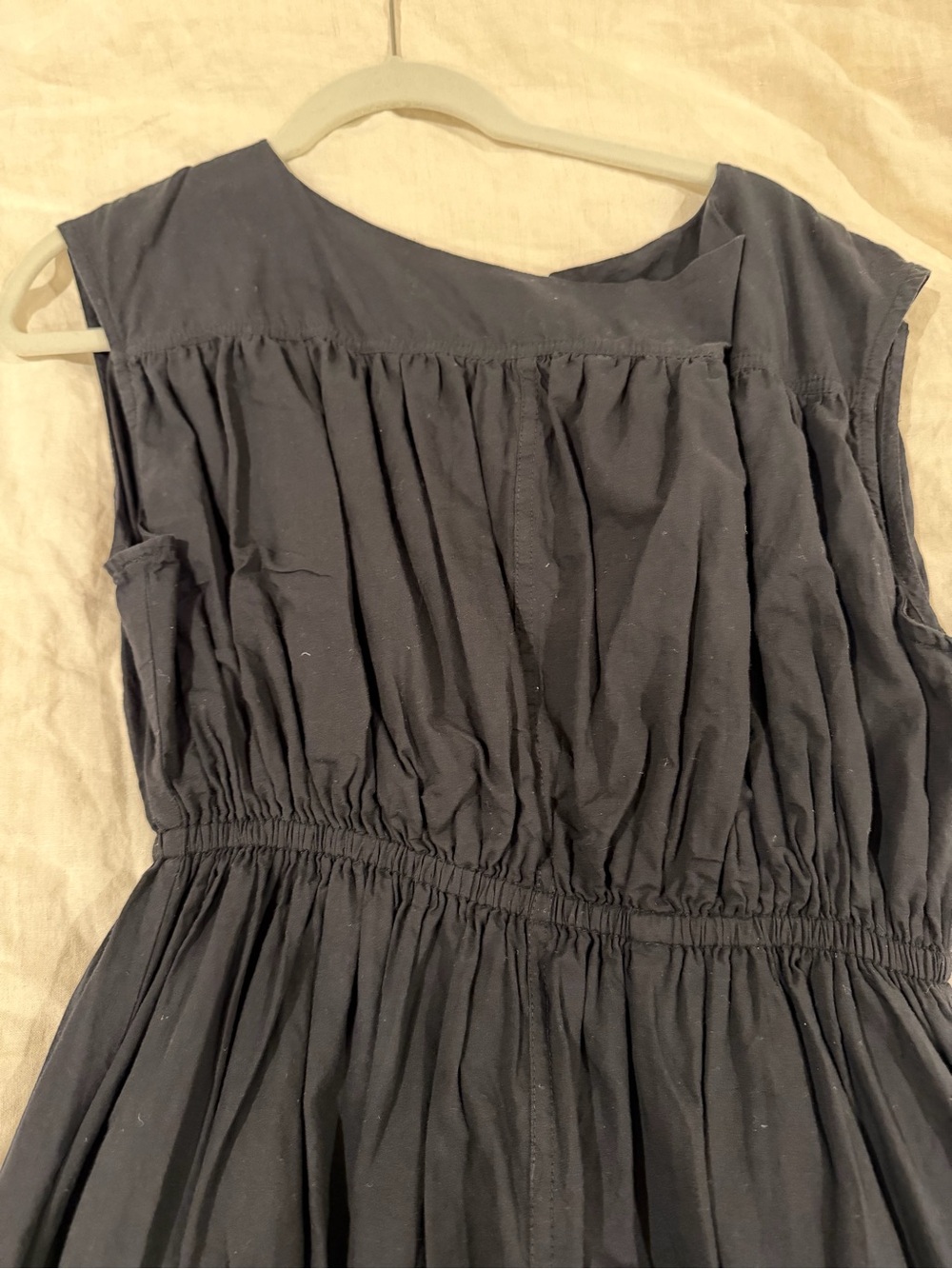 Toteme Sleeveless Gathered Waist Midi Dress - Black
